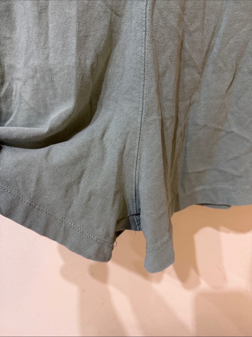 Double Zero Sage Short-Sleeve Romper with Front Pockets - Picture 4 of 9